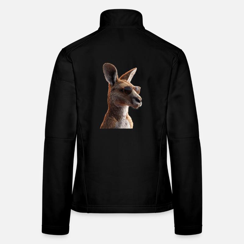 Kangaroo Australia Outback Wild Cute Kangaroos Women's Softshell Jacket