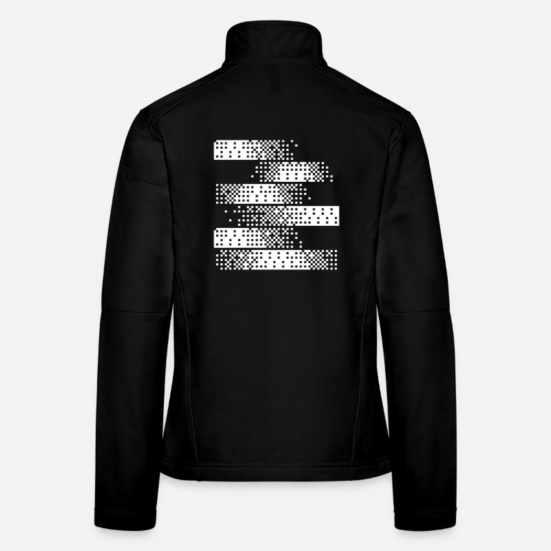 Abstract Digital Pixel Pattern Women's Softshell Jacket
