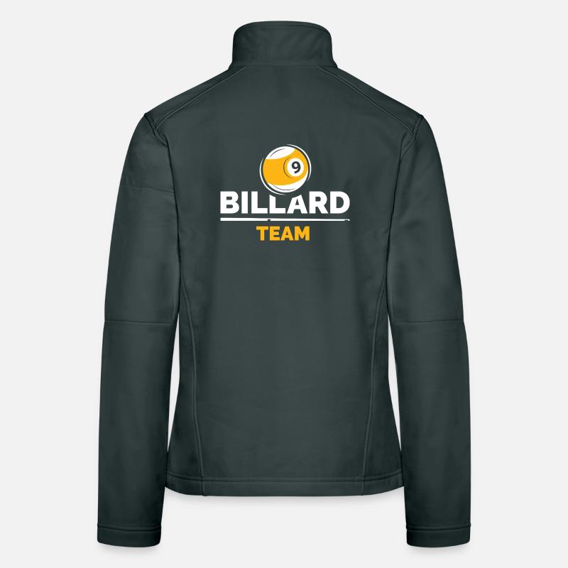 Conception du logo de l’équipe de billard à 9 boules Veste en tissu softshell Femme