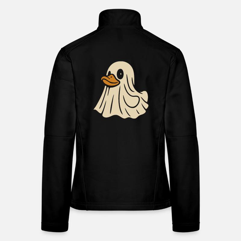 Ghost Rubber Duck Motif Women's Softshell Jacket