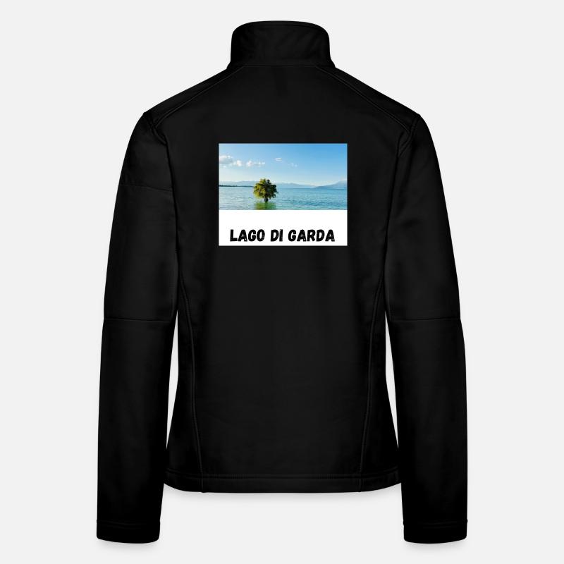 Lago di Garda design avec arbre dans l’eau Veste en tissu softshell Femme