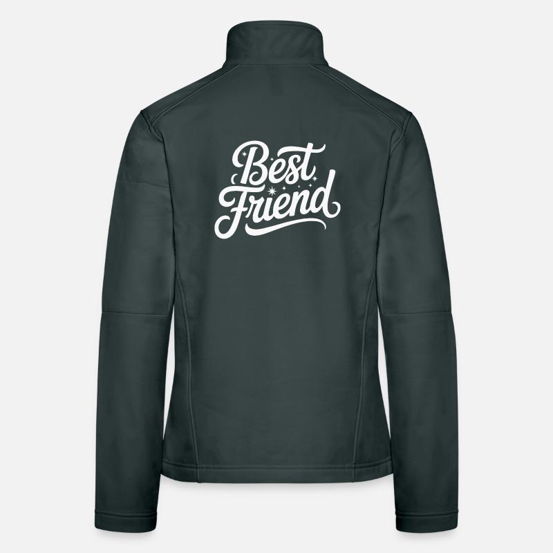 Bester Freund handgeschriebene Typografie Frauen Softshelljacke