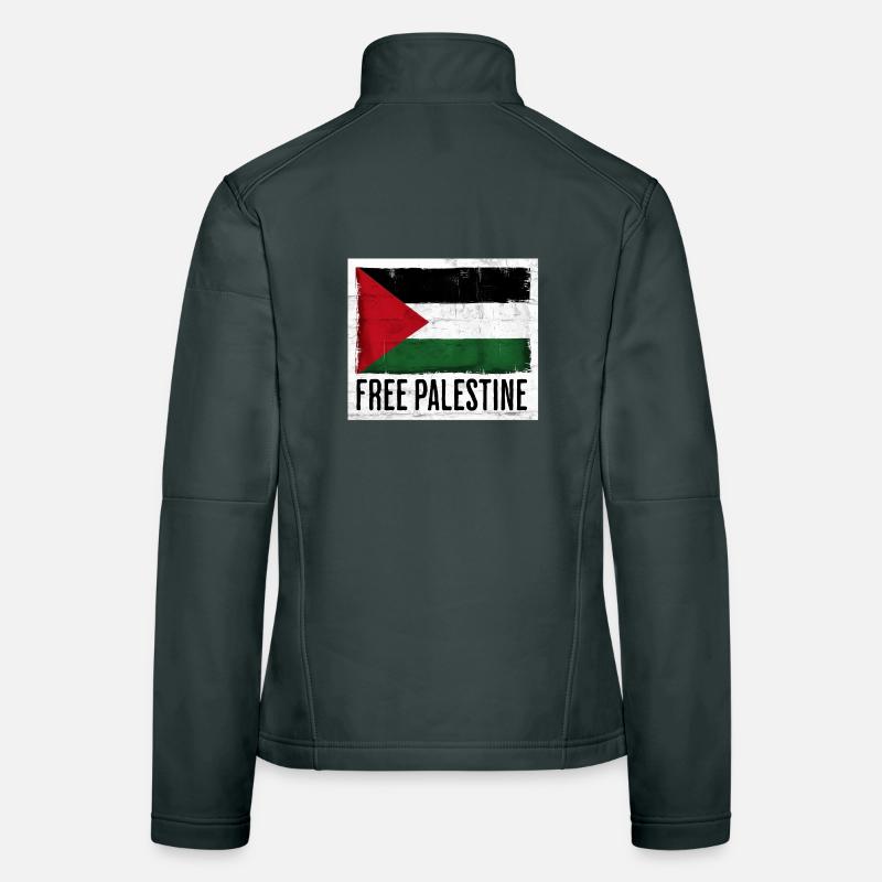 Conception du drapeau de la liberté pour la Palestine Veste en tissu softshell Femme