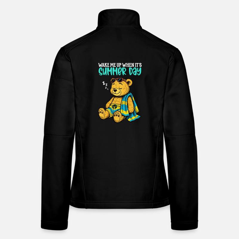 Wake Me Up When it's Summer Day - Holiday Humor Women's Softshell Jacket