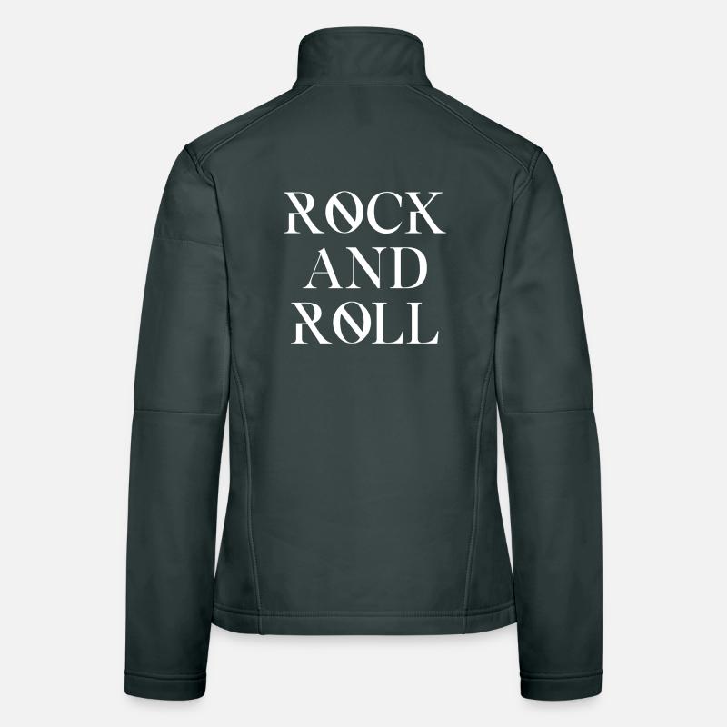 Conception de typographie rock and roll Veste en tissu softshell Femme