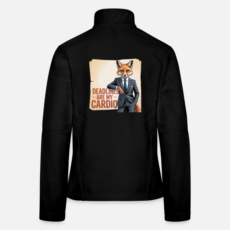 Les échéances sont mon bureau cardio, renard Veste en tissu softshell Femme