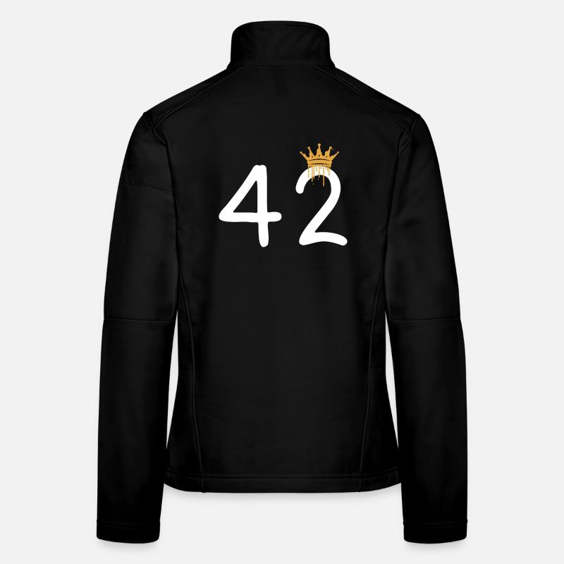 Graffiti numéro 42 avec couronne Veste en tissu softshell Femme