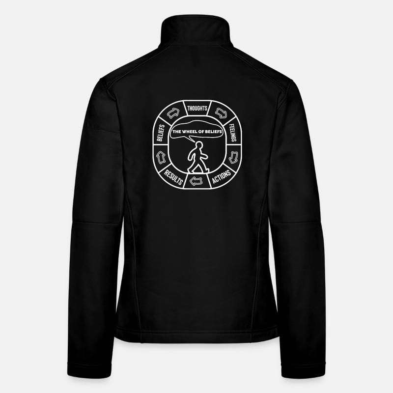 Das Rad der Überzeugungen Motivational Mindset Diagramm Frauen Softshelljacke