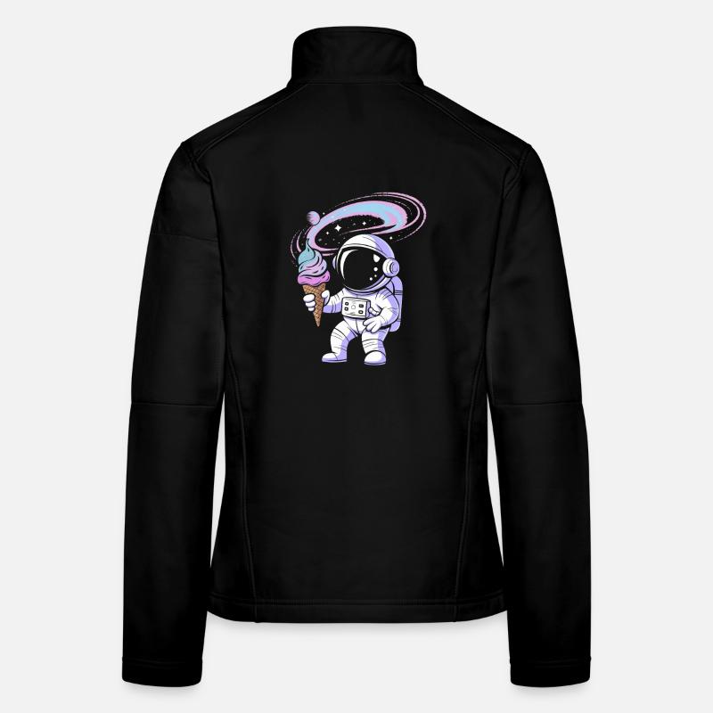 Weltraum-Astronaut mit Eis Frauen Softshelljacke