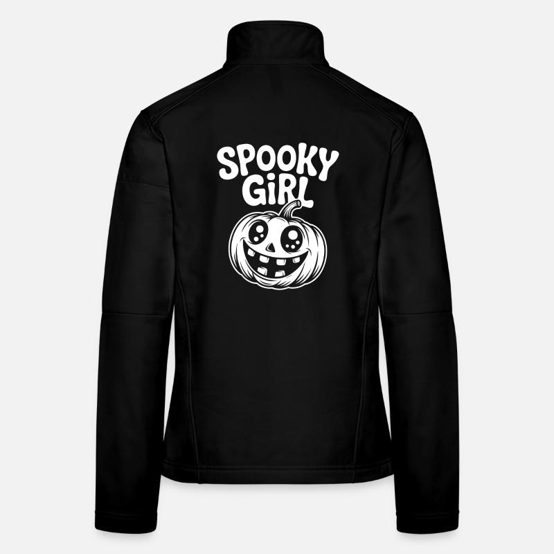 Scary pumpkin skull illustration Women's Softshell Jacket