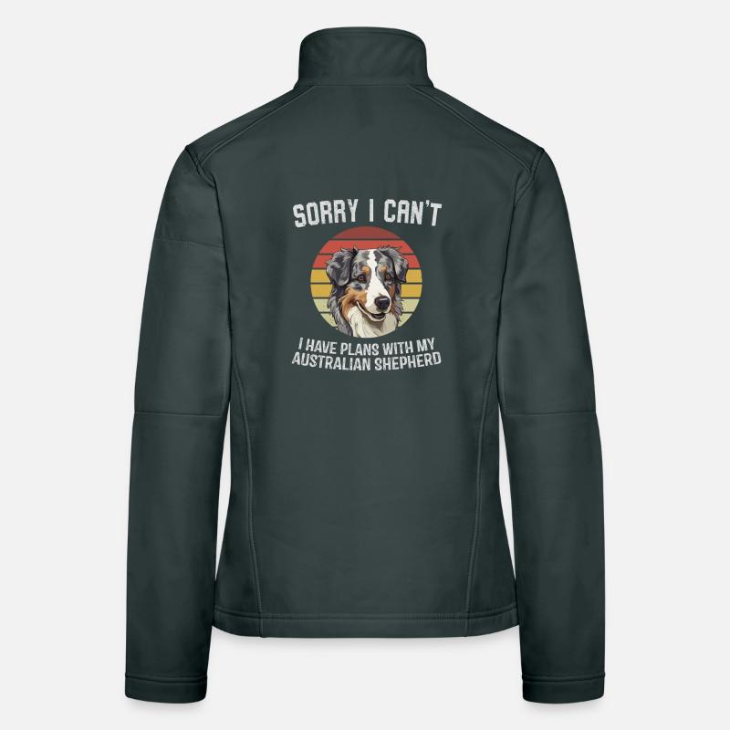 Désolé, je ne peux pas Aussie Shepherd Design Veste en tissu softshell Femme