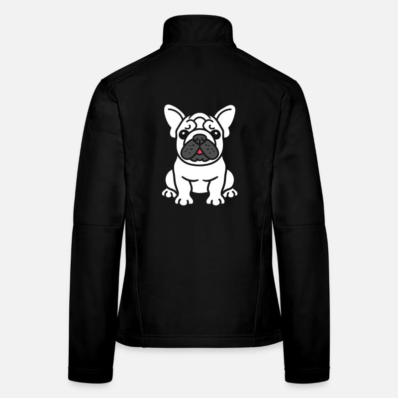 Design de Bouledogue Coeurenragé Veste en tissu softshell Femme