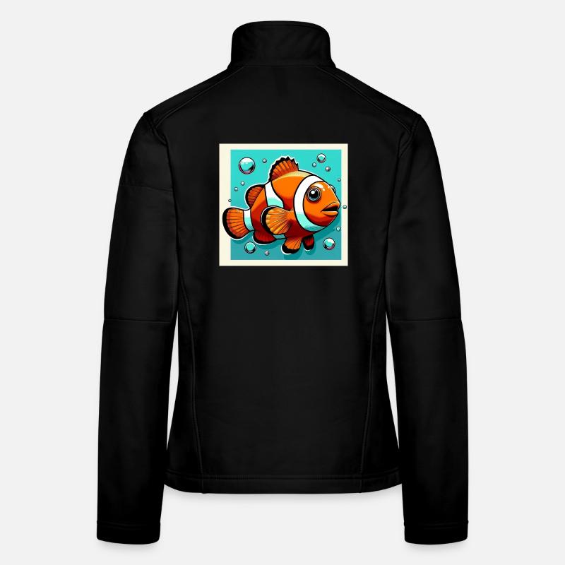 Clownfisch - Frauen Softshelljacke - Schwarz