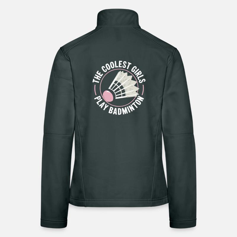 Conception de filles de badminton Veste en tissu softshell Femme