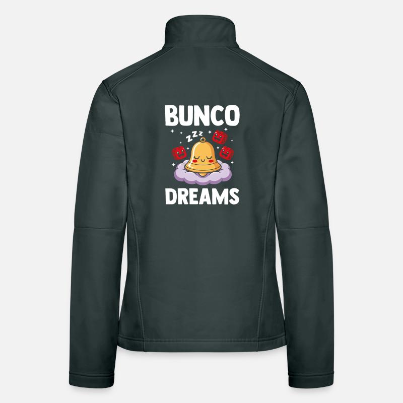 Funny Dice Game Night Gift Bunco Player Women's Softshell Jacket