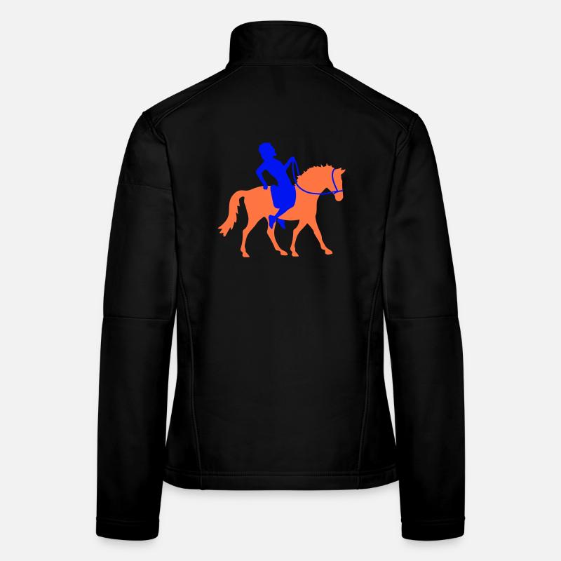 Pferd Mann Schnell Reiten Silhouette Reiter Junge Frauen Softshelljacke