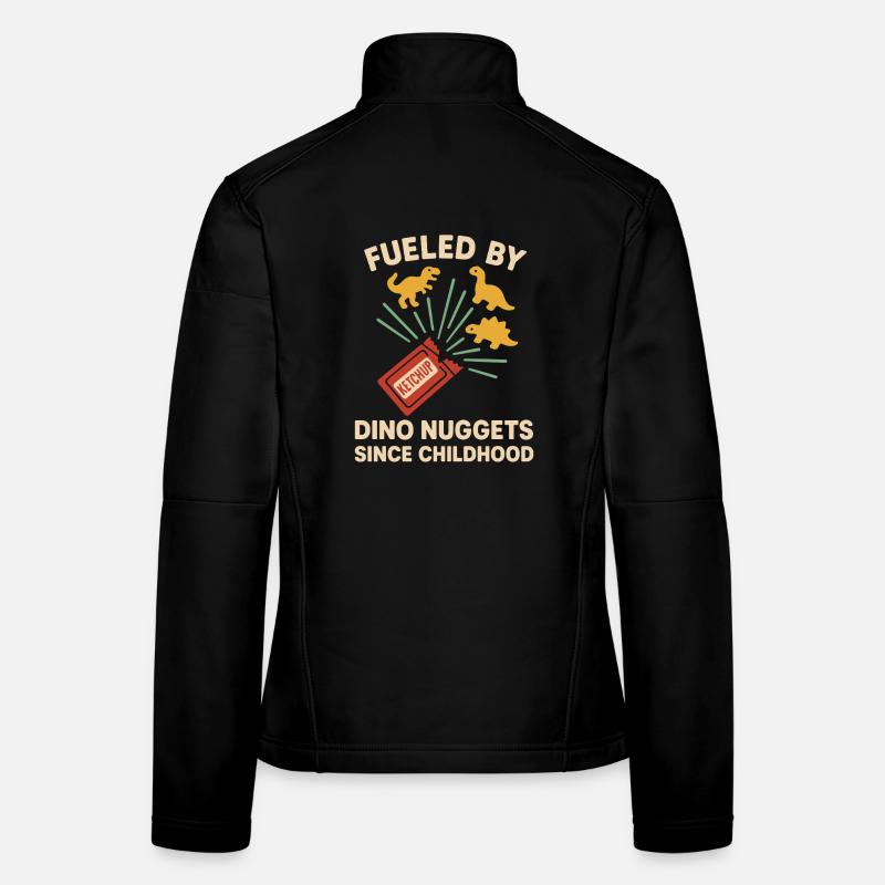 Dino Nuggets Nostalgie Lustiger Snack Dinosaurier Frauen Softshelljacke