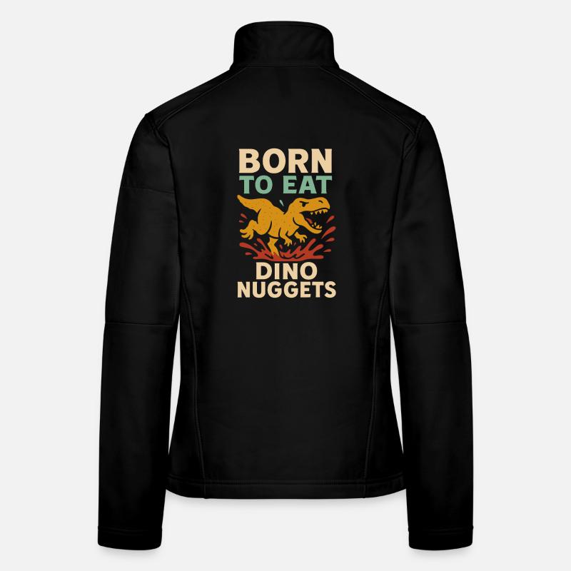 Dino Nuggets Nostalgie Drôle Snack Dinosaure Veste en tissu softshell Femme