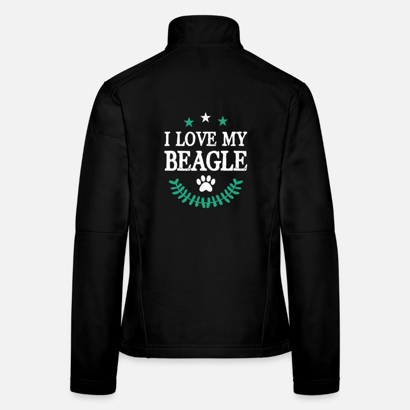 I Love my Beagle Frauen Softshelljacke