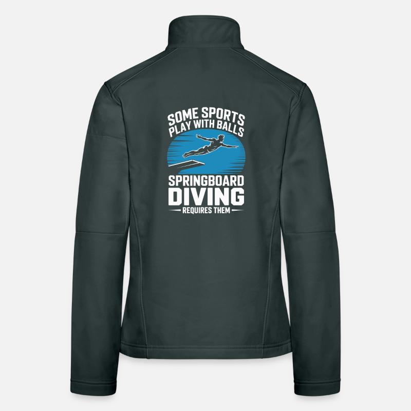 Diving diving board Women's Softshell Jacket