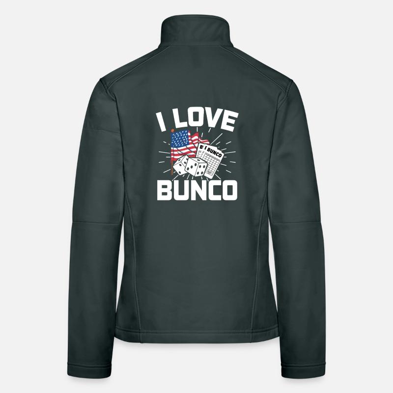 USA Flag Bunco Play Dice Player Gift Women's Softshell Jacket