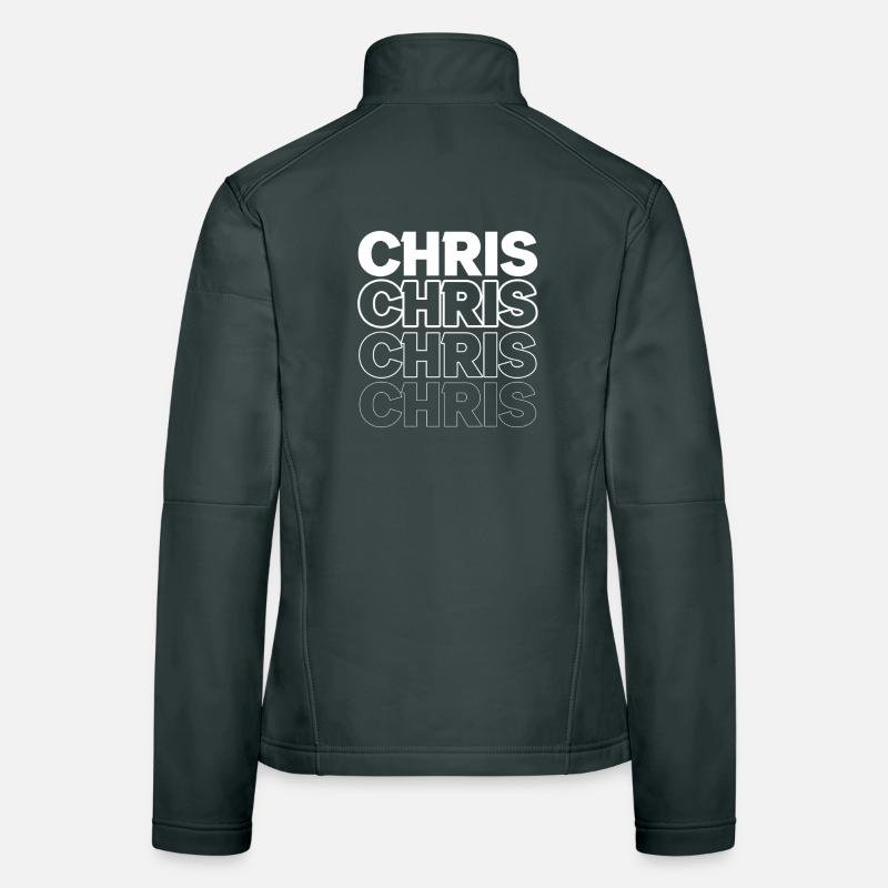 Conception à double lettrage Chris Veste en tissu softshell Femme
