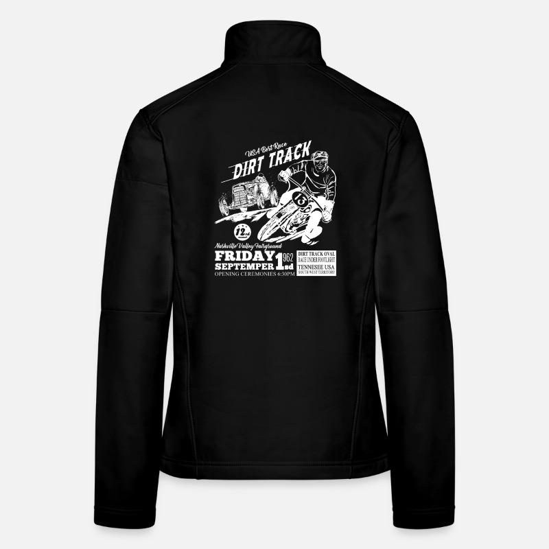 Tenessee Dirt Track Weiss Frauen Softshelljacke