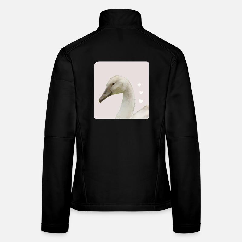 junger schwan weißer Schwan Höckerschwan Frauen Softshelljacke