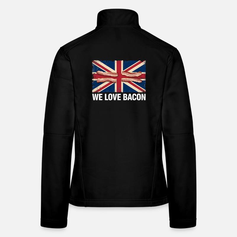 Nous aimons le bacon UK Mème Veste en tissu softshell Femme