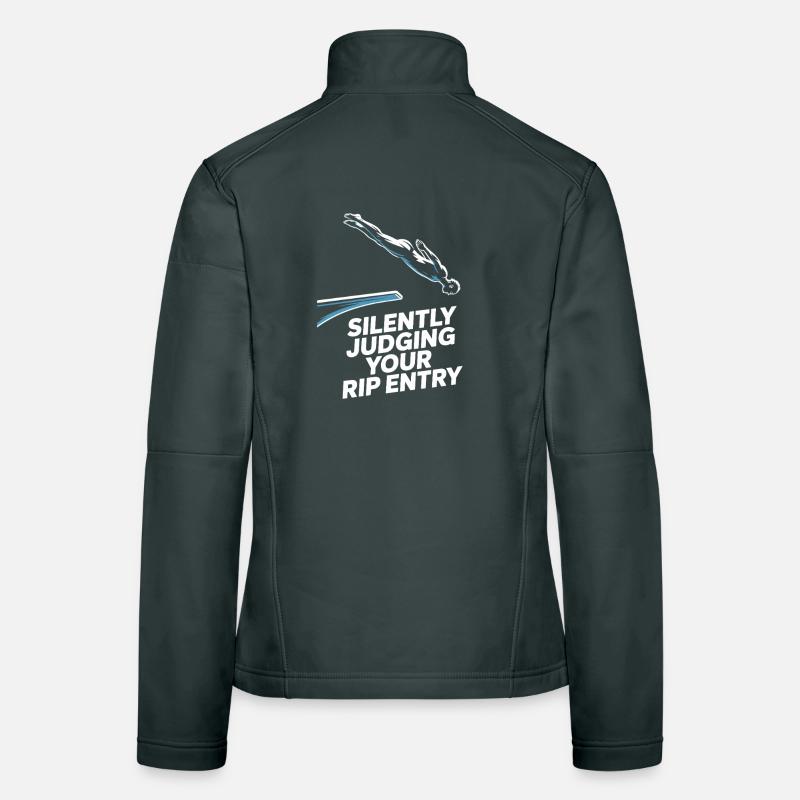 Diving diving board Women's Softshell Jacket