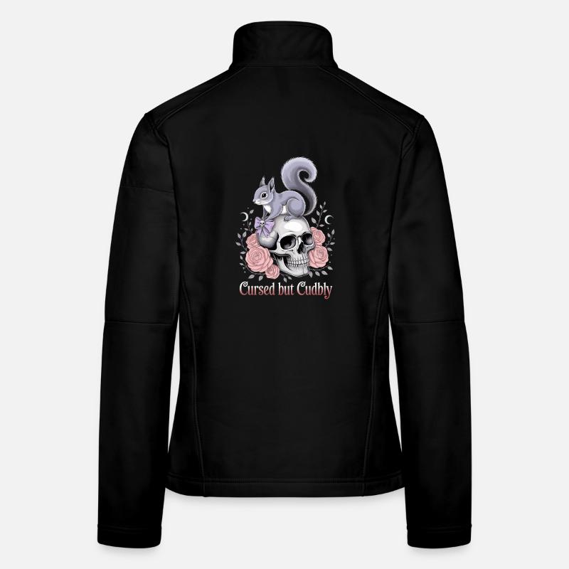 Crâne d’écureuil gothique maudit mais câlin Veste en tissu softshell Femme