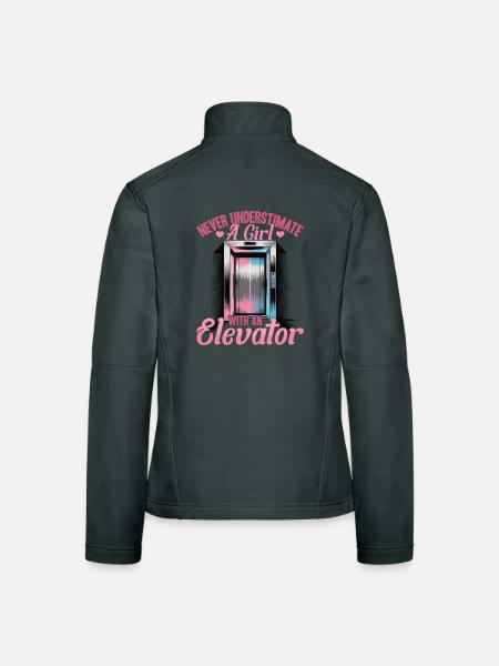 Elevator toddler & kids - Women's Softshell Jacket - black - Back