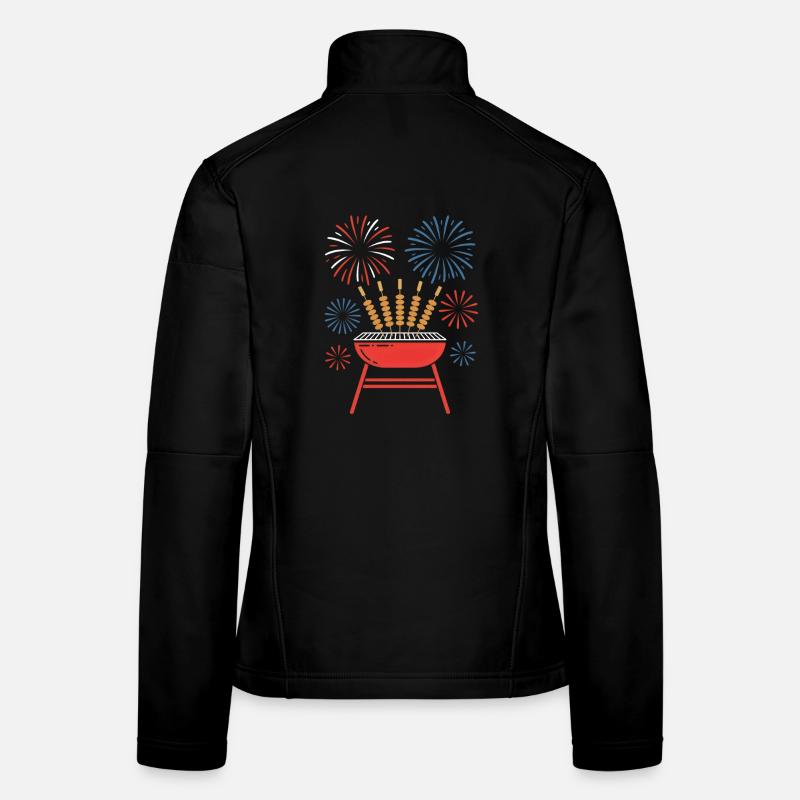 Pitmaster BBQ Skewers Independence Day 4th of Women's Softshell Jacket