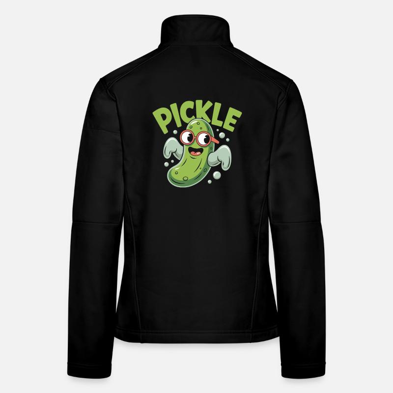 Lustige Pickle Cartoon-Figur Frauen Softshelljacke