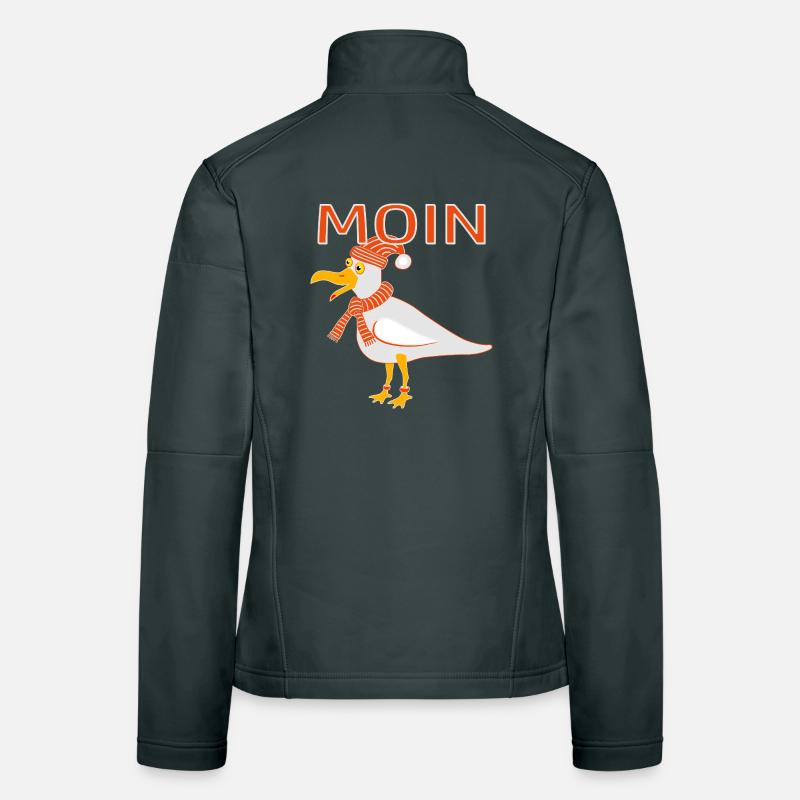 Funny seagull with cap Women's Softshell Jacket