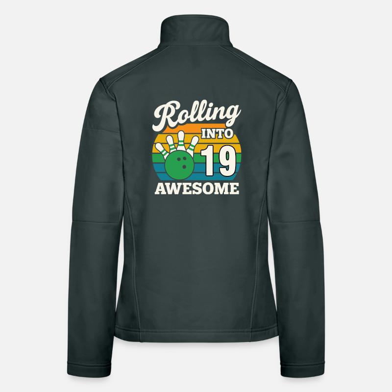 Rolling Into 19 Birthday Tee Women's Softshell Jacket