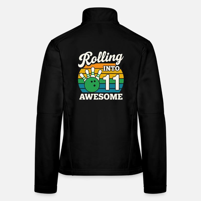 Retro 11 Bowling Celebration Tee Women's Softshell Jacket