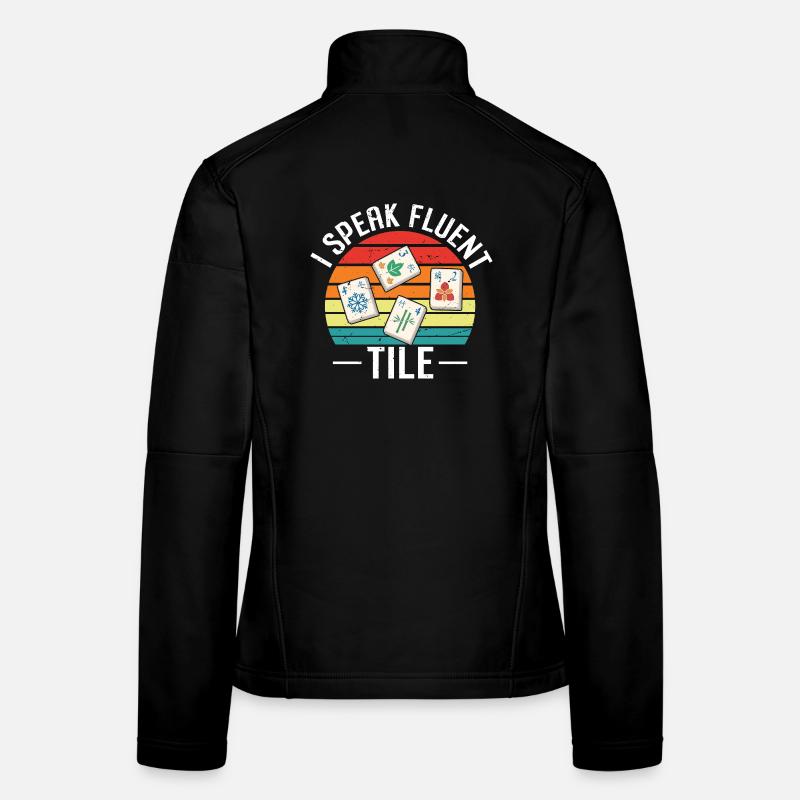 Vintage Chinesisches Mahjong Geschenk Frauen Softshelljacke