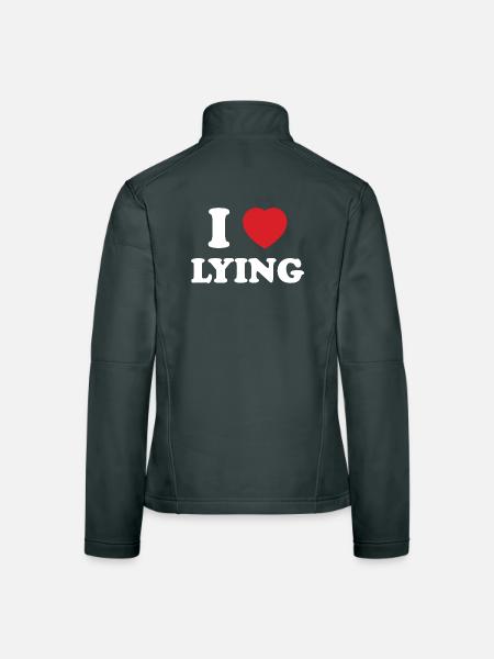 Expression of Liberation, I Love Lying - Women's Softshell Jacket - mouse grey - Back