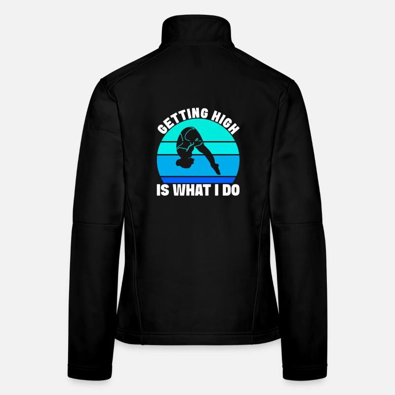 Diving diving board Women's Softshell Jacket