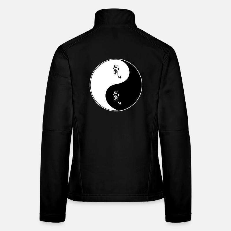 Yin Yang Symbol mit Chinesischen Schriftzeichen Frauen Softshelljacke