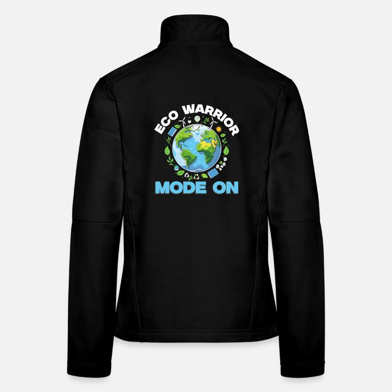 Éco-guerrier écologiste Mode activé Veste en tissu softshell Femme