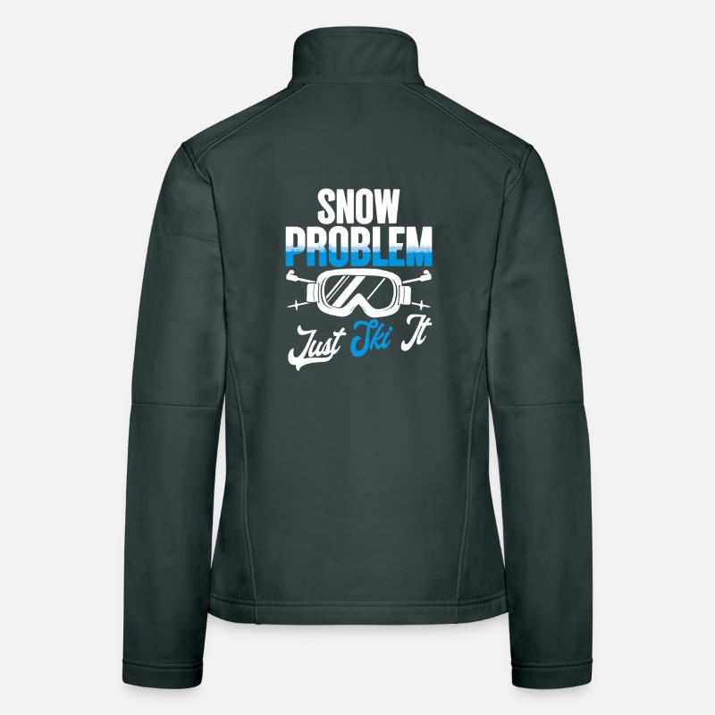 Ski Skier Wintersport Snow Problem Women's Softshell Jacket