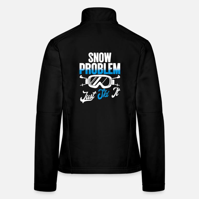Ski Skier Wintersport Snow Problem Women's Softshell Jacket