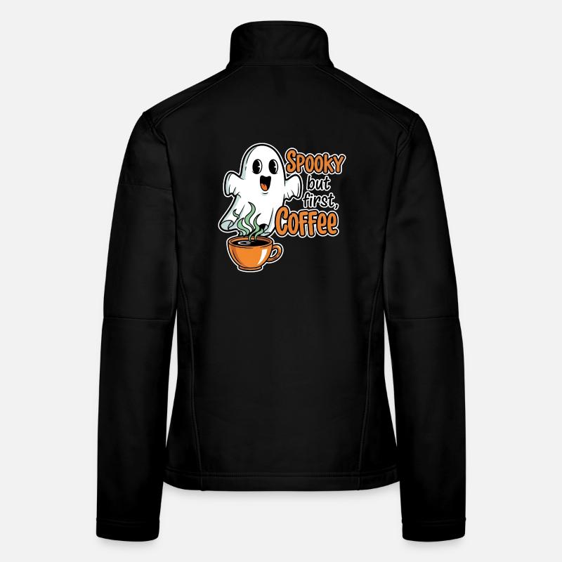 Fantôme effrayant avec humour de café Veste en tissu softshell Femme