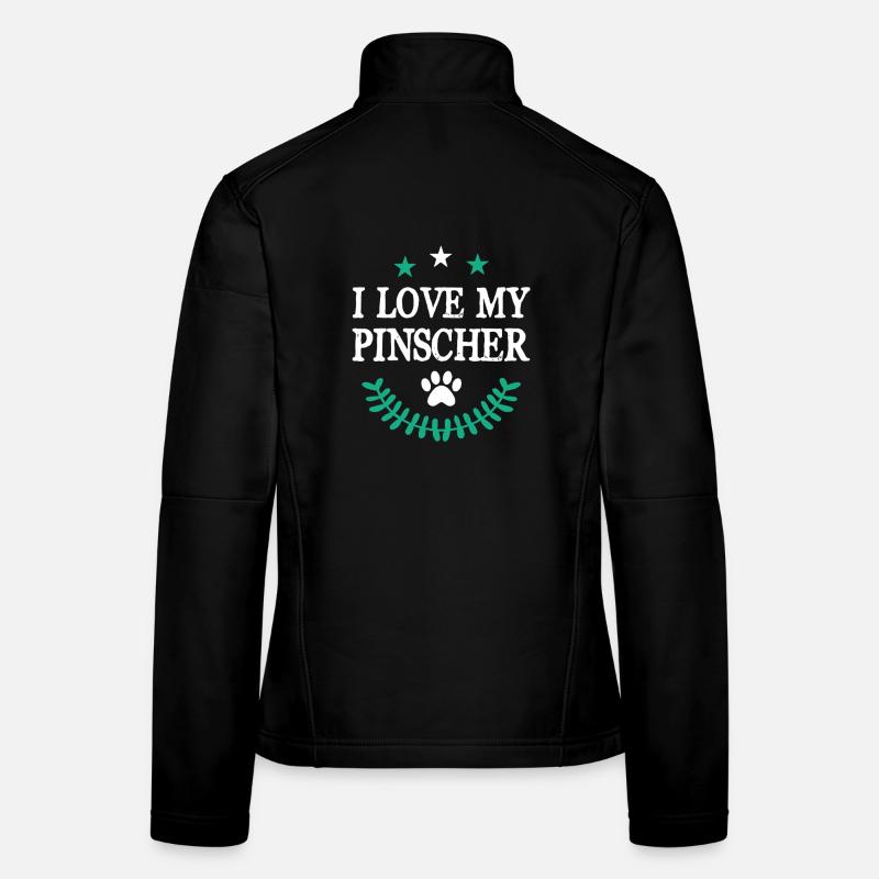 I Love my Pinscher Frauen Softshelljacke