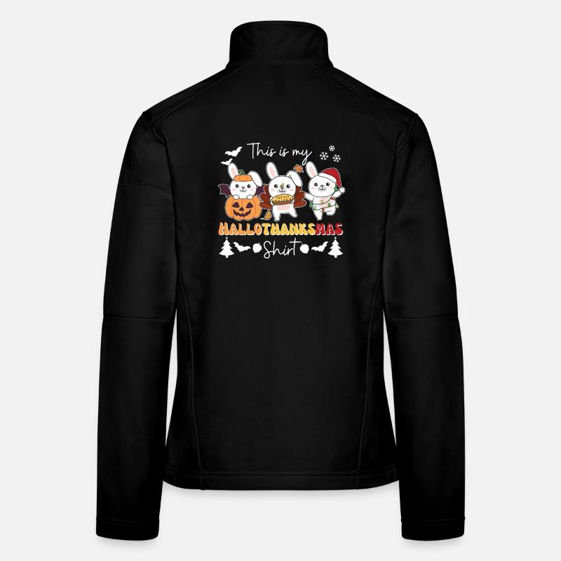 This is my Hallothanksmas Shirt Hase Frauen Softshelljacke