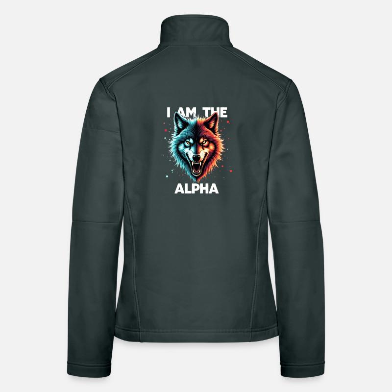 I am the Alpha Wolf Women's Softshell Jacket