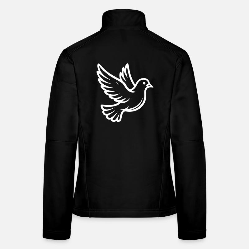Friedenstaube Taube Frauen Softshelljacke