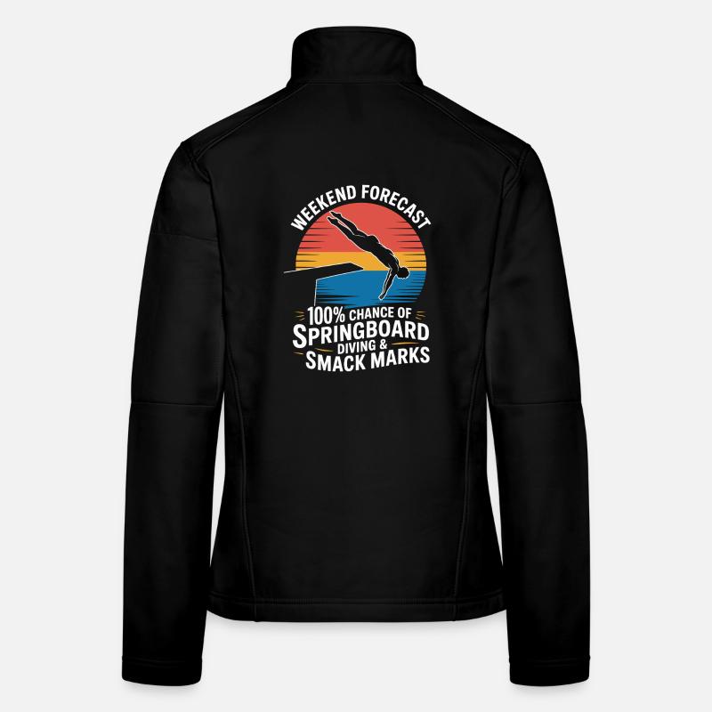 Diving diving board Women's Softshell Jacket